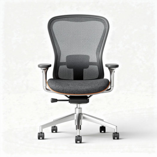 Ergonomische bureaustoel met netweefsel en gestoffeerde zitting 60 x 60 x 100cm